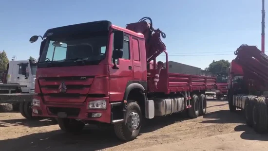 Sinotruk HOWO 6X4 371HP 측벽이 있는 평상형 트레일러 밴 화물 자동차 트럭 화물 트럭